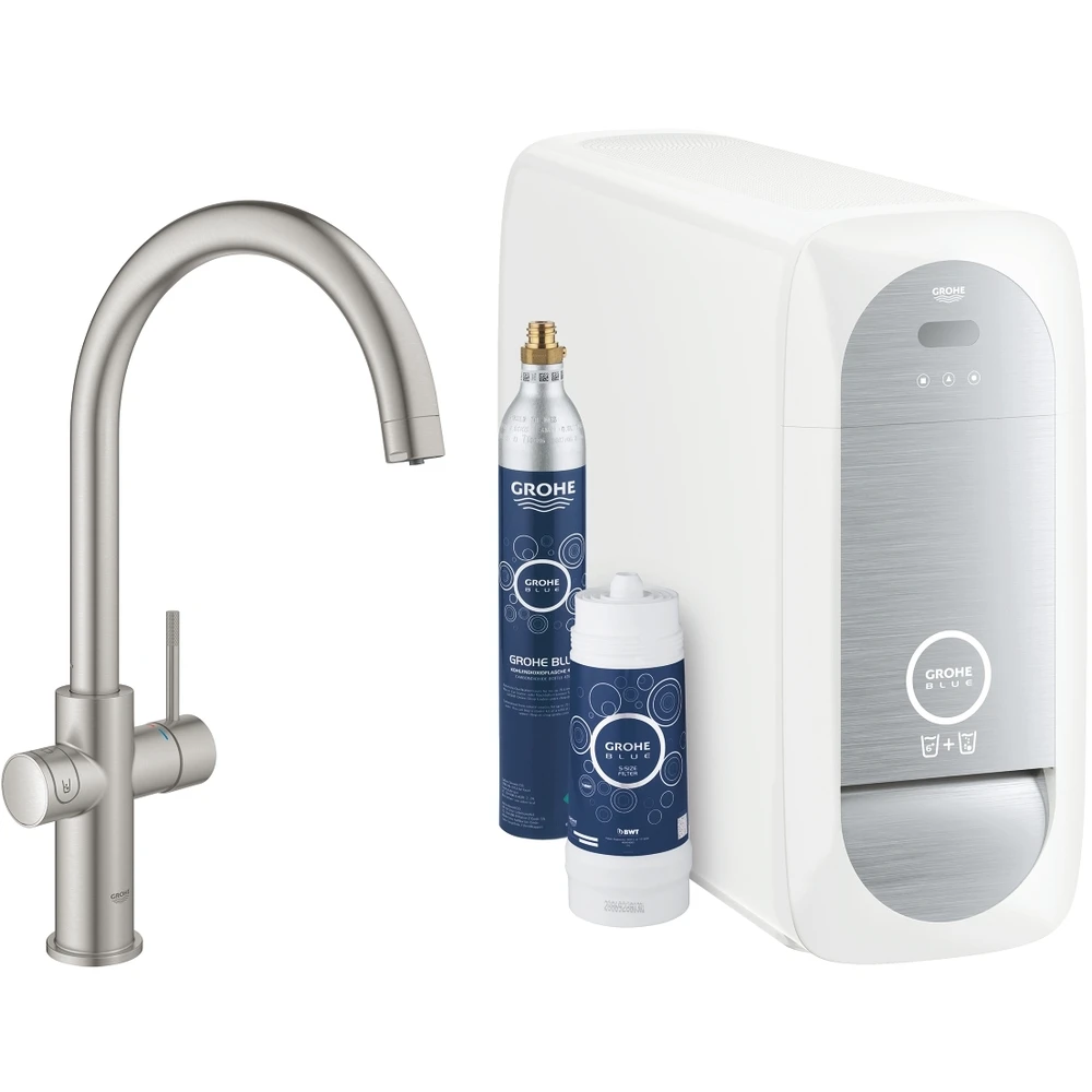 Grohe Blue Home C-Spout Duo 31455 Supersteel 3 Grohe Blue Home C-Spout Duo 31455 Supersteel