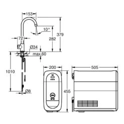Grohe Blue Home Mono Starter Kit 31498 Supersteel -Home Bathroom grohe 31498dc0 2