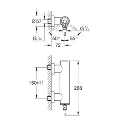 Grohe Atrio Single-Lever Shower Mixer 32650 5 Grohe Atrio Single-Lever Shower Mixer 32650 -Home Bathroom grohe 32650003 2
