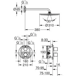Grohe Grohtherm 3000 Cosmopolitan Perfect Shower Set 34571 5 Grohe Grohtherm 3000 Cosmopolitan Perfect Shower Set 34571 -Home Bathroom grohe 34571000 2
