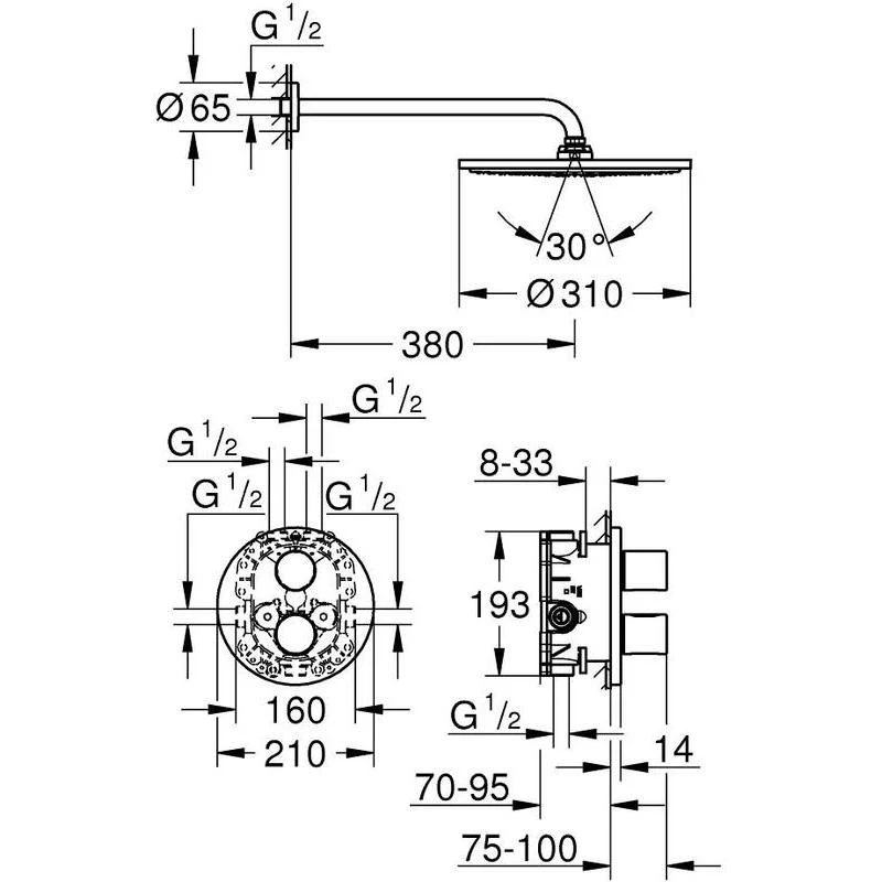 Grohe Grohtherm 3000 Cosmopolitan Perfect Shower Set 34571 4 Grohe Grohtherm 3000 Cosmopolitan Perfect Shower Set 34571 - Image 2
