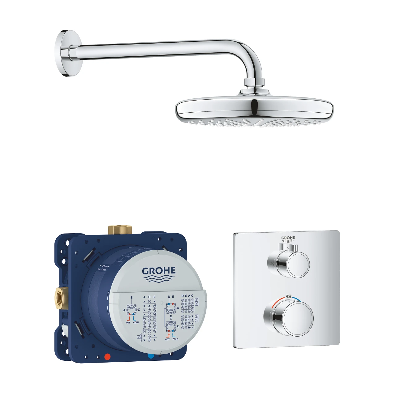 Grohe Grohtherm Square Tempesta 210 Perfect Shower Set 34728 3 Grohe Grohtherm Square Tempesta 210 Perfect Shower Set 34728