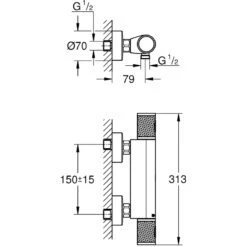Grohe Grohtherm 1000 Performance Thermostatic Shower Mixer 34781 6 Grohe Grohtherm 1000 Performance Thermostatic Shower Mixer 34781 -Home Bathroom grohe 34781000 2