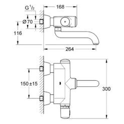 Grohe Europlus E Infrared Wash Basin Thermostat 1/2″ 36239 -Home Bathroom grohe 36239001 2