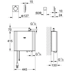 Grohe F-Digital Deluxe Steam Generator 2.2 KW 36362 Chrome -Home Bathroom grohe 36362000 2