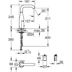 Grohe Essence E Infra-Red Electronic Basin Mixer 36445 5 Grohe Essence E Infra-Red Electronic Basin Mixer 36445 -Home Bathroom grohe 36445000 2