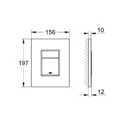 Grohe Skate Cosmopolitan Flush Plate 38732 Sunrise -Home Bathroom grohe 38732gl0 2