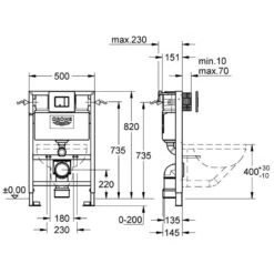 Grohe Rapid SL Skate Cosmopolitan 4 In 1 Set For WC 0.82m 38885 7 Grohe Rapid SL Skate Cosmopolitan 4 In 1 Set For WC 0.82m 38885 -Home Bathroom grohe 38885000 3