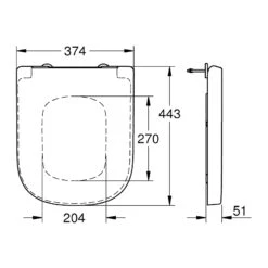 Grohe Euro Ceramic Toilet Seat Soft Close 39330 -Home Bathroom grohe 39330001 2