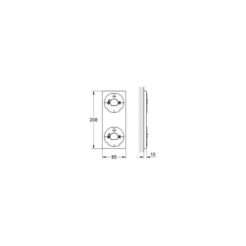 Grohe Holder Plate For Digital Controller & Diverter 40548 4 Grohe Holder Plate For Digital Controller & Diverter 40548 - Image 2