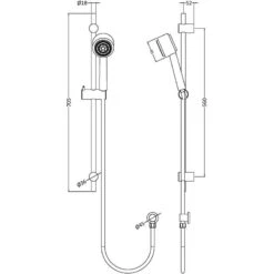 Hudson Reed Linear Slide Rail Kit -Home Bathroom hudson reed a3043 2