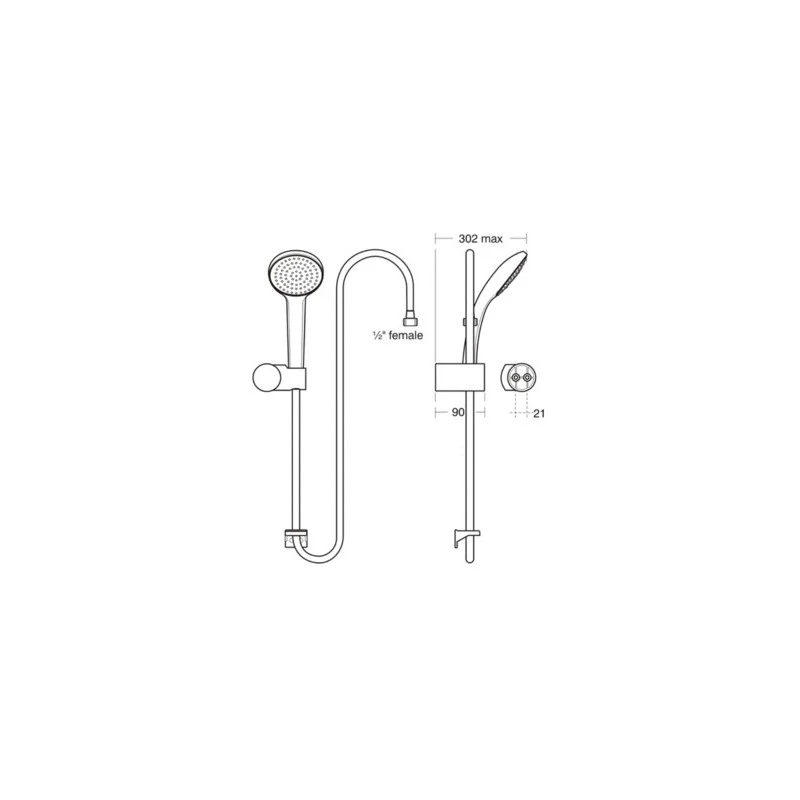 Ideal Standard Idealrain M3 Shower Set B9489 4 Ideal Standard Idealrain M3 Shower Set B9489 - Image 2