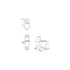 Ideal Standard Concept Freedom Raised Height Toilet With Standard Seat -Home Bathroom ideal standard e608601 2