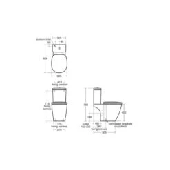 Ideal Standard Concept Cube Close Coupled Toilet With Standard Seat -Home Bathroom ideal standard e787101 2