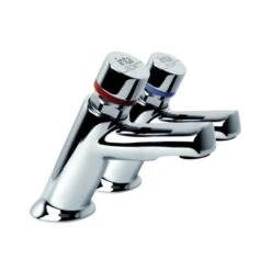 Inta Non Concussive Adjustable Time Anti Block Basin Taps (Pair)