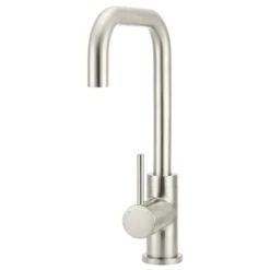 Meir Round Kitchen Mixer Tap Curved PVD Brushed Nickel