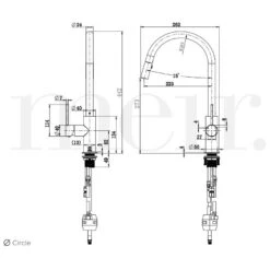 Meir Piccola Pull Out Kitchen Mixer Tap Matte Black -Home Bathroom meir mk17 2