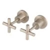 Meir Cross Handle Jumper Valve Wall Top Assemblies Champagne -Home Bathroom meir mw08jl ch