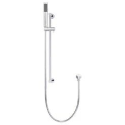 Meir Round Hand Shower On Rail Column Polished Chrome