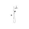 Mira Platinum Dual Ceiling Fed Shower Pumped Black/Chrome