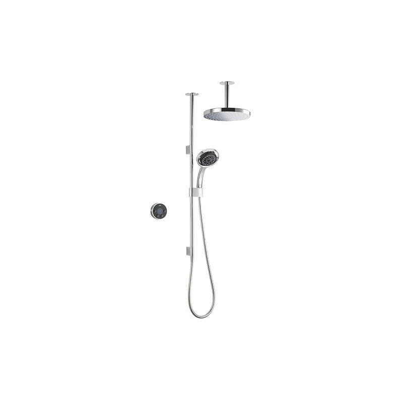 Mira Platinum Dual Ceiling Fed Shower Pumped Black/Chrome 3 Mira Platinum Dual Ceiling Fed Shower Pumped Black/Chrome