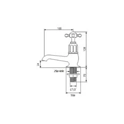 Perrin & Rowe Pair Of Basin Taps With Crosshead Handles Nickel -Home Bathroom perrin rowe 3476ni 2