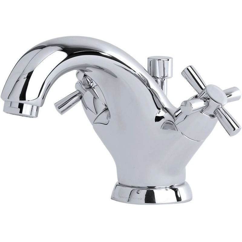 Perrin & Rowe Monobloc Basin Mixer With Crosshead Handles Nickel 3 Perrin & Rowe Monobloc Basin Mixer With Crosshead Handles Nickel