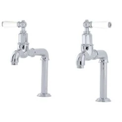 Perrin & Rowe Mayan Deck Mounted Taps With Lever Handles Chrome