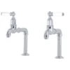 Perrin & Rowe Mayan Deck Mounted Taps With Lever Handles Pewter -Home Bathroom perrin rowe 4332pfwpc