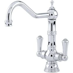 Perrin & Rowe Picardie Sink Mixer With Levers Pewter