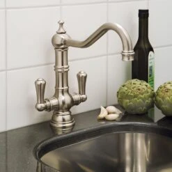 Perrin & Rowe Picardie Sink Mixer With Levers Pewter -Home Bathroom perrin rowe 4761pf 5