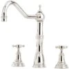 Perrin & Rowe Alsace 3 Hole Sink Mixer Crosshead Handles Chrome 1 Perrin & Rowe Alsace 3 Hole Sink Mixer Crosshead Handles Chrome -Home Bathroom perrin rowe 4770cp