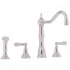 Perrin & Rowe Alsace 3 Hole Kitchen Sink Mixer & Rinse Pewter 1 Perrin & Rowe Alsace 3 Hole Kitchen Sink Mixer & Rinse Pewter -Home Bathroom perrin rowe 4776pf