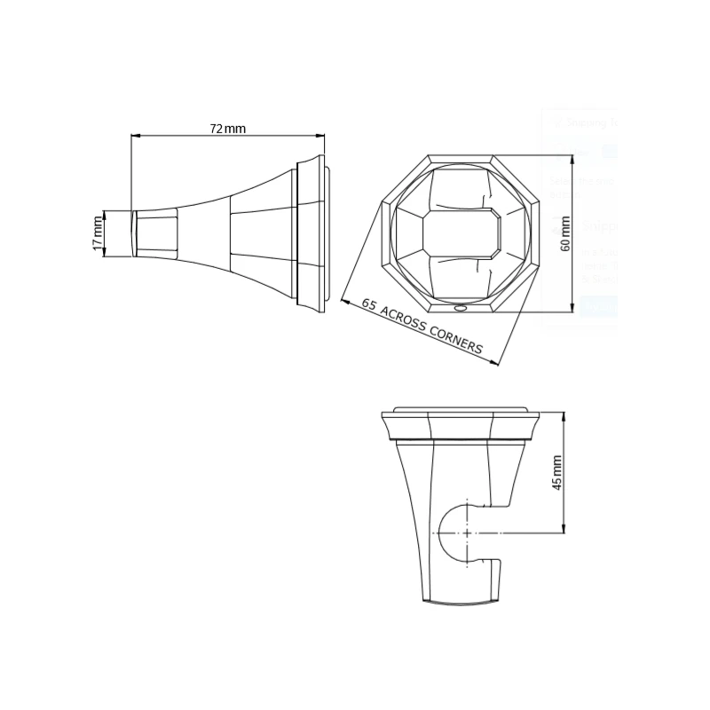 Perrin & Rowe Deco Fixed Parking Bracket Nickel 4 Perrin & Rowe Deco Fixed Parking Bracket Nickel - Image 2
