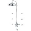 Perrin & Rowe Traditional Shower Set 4 With 12″ Rose -Home Bathroom perrin rowe tss4cp 12