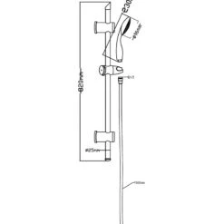 Premier® Premier Slide Rail Kit With Single Function Handset 5 Premier® Premier Slide Rail Kit With Single Function Handset -Home Bathroom premier jty004 2
