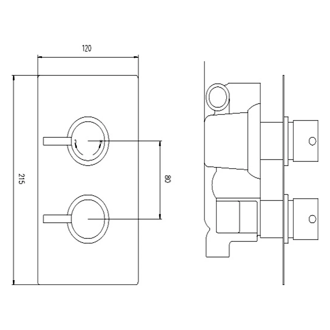 Premier® Premier Quest Twin Thermostatic Shower Valve With Diverter 4 Premier® Premier Quest Twin Thermostatic Shower Valve With Diverter - Image 2