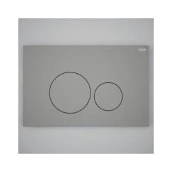 RAK Ecofix Round Dual Flush Plate Matt Grey