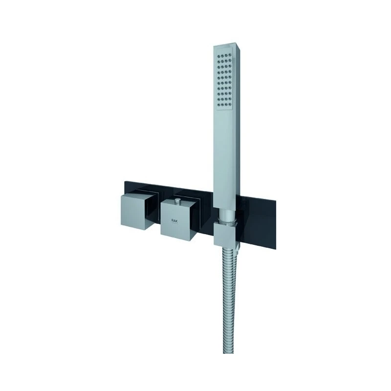 RAK Feeling Square Horizontal Shower Valve With Wall Outlet Black 3 RAK Feeling Square Horizontal Shower Valve With Wall Outlet Black