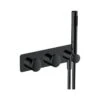 RAK Horizontal Dual Outlet Shower Valve With Handset Matt Black -Home Bathroom rak rakita3305b