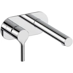 RAK Sorrento Wall Basin Mixer With Back Plate Chrome