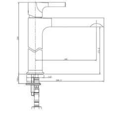 RAK Sorrento Medium Height Basin Mixer No Waste Brushed Nickel -Home Bathroom rak raksor3016n 2