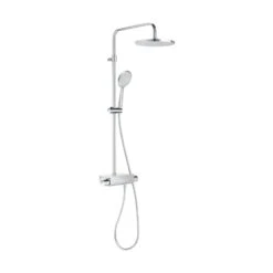 Roca Deck-T Round Head Shower Column With Shelf