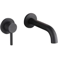 Synergy Tec Studio G Black Single Wall Mounted Basin Mixer Tap