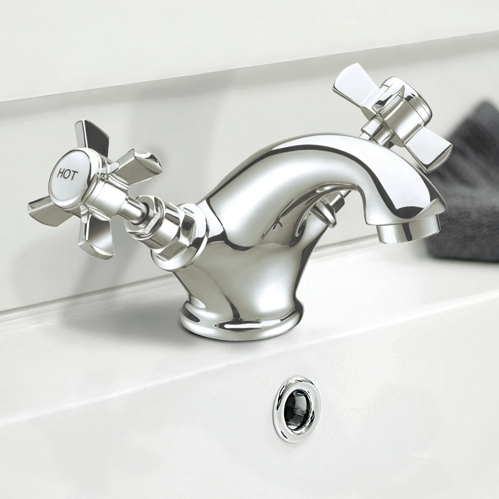 Synergy Henbury KC Cross Basin Mixer Tap 4 Synergy Henbury KC Cross Basin Mixer Tap - Image 2