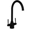 Trisen Roune Two Handle Kitchen Mixer Tap Black -Home Bathroom trisen tk015k