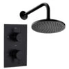 Trisen Curc Concealed Thermostatic Shower Set Black 1 Trisen Curc Concealed Thermostatic Shower Set Black -Home Bathroom trisen tss008k