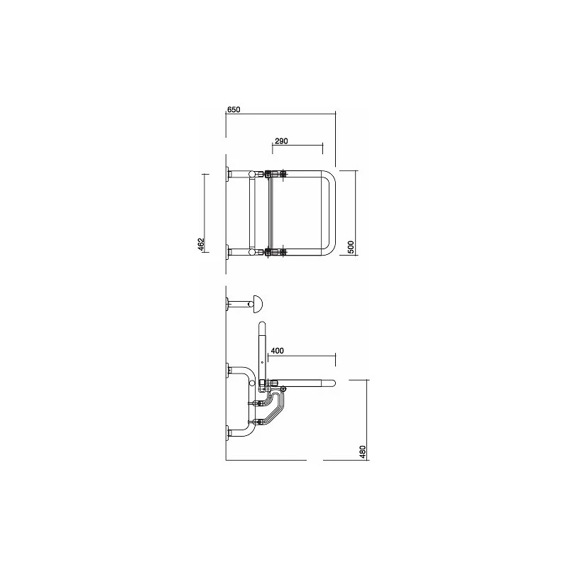 Twyford Avalon Folding Shower Seat Doc.M Compliant Grey 4 Twyford Avalon Folding Shower Seat Doc.M Compliant Grey - Image 2