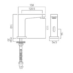Vado Life Infra-Red Mono Basin Tap -Home Bathroom vado ir 100lif cp 3