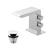 Vado Omika Mini Mono Basin Mixer With Universal Waste -Home Bathroom vado omi 100mcc cp